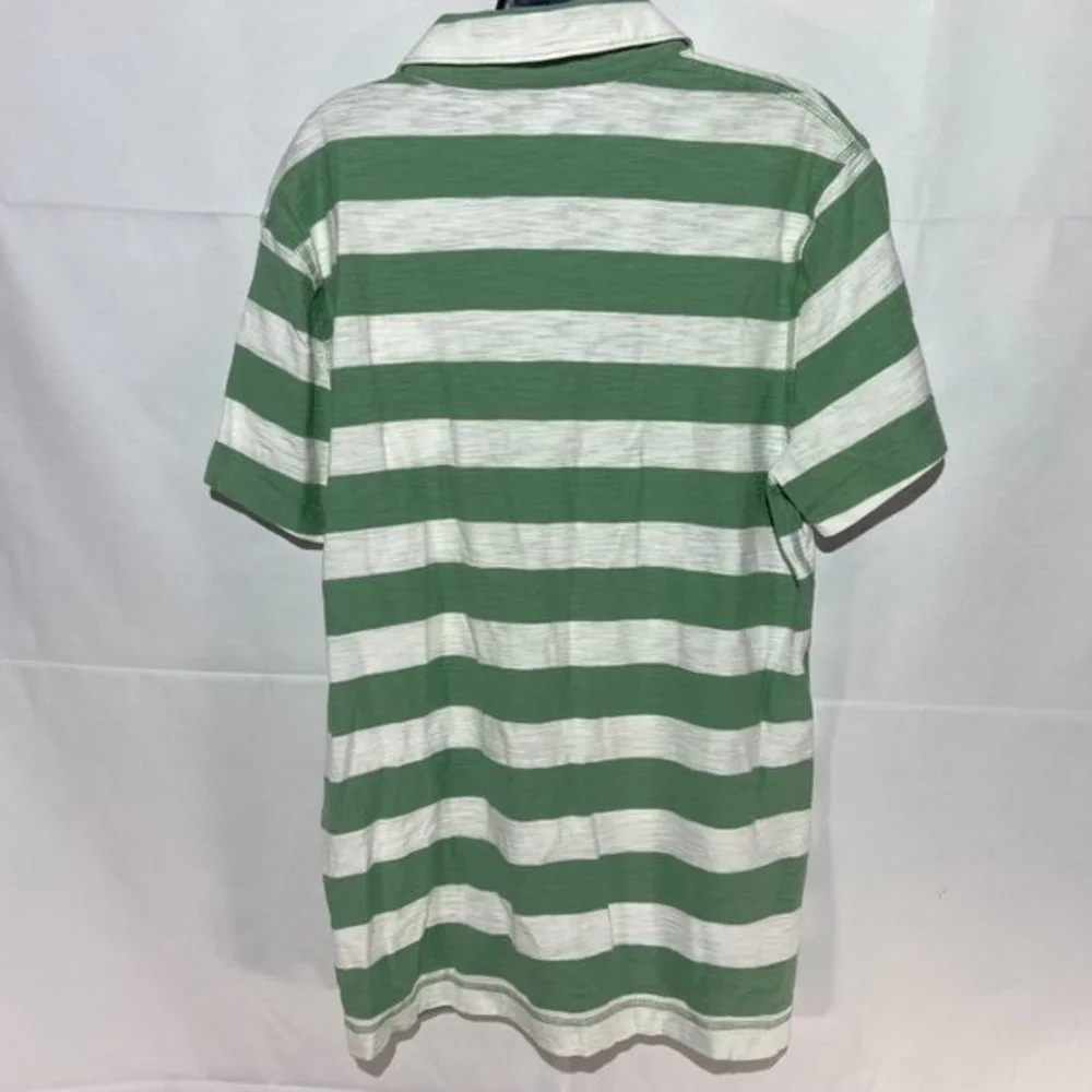 Calvin Klein Green and White‎ Striped Polo Shirt LIKE NEW - Picture 2 of 5